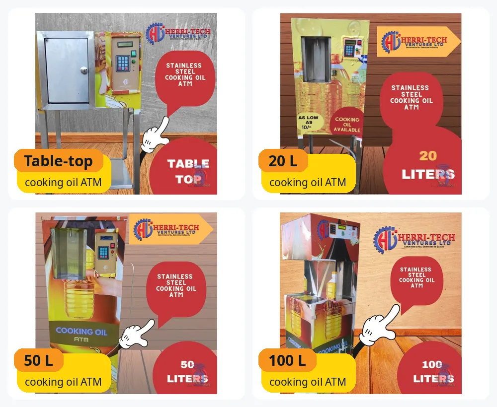 H-TECH cooking oil atms in Kenya: real product photos