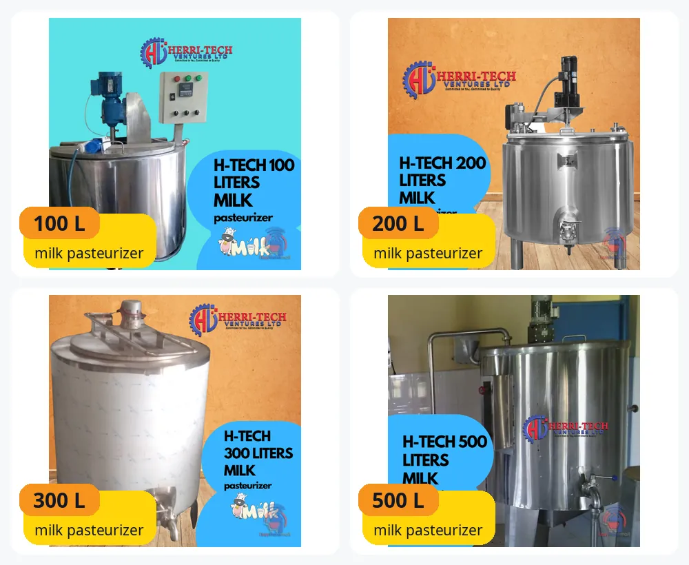 H-TECH milk pasteurizers in Kenya: real product photos