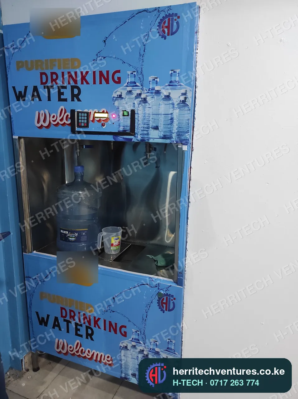 A branded water refilling station, September 2022