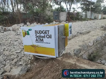 The same machine branded "Budget Salad Oil ATM", June 2022