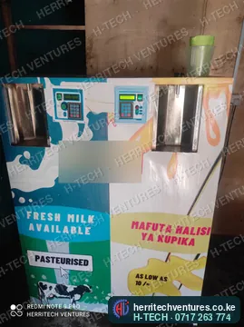 The combined milk and cooking oil machine with its two controllers fitted, January 2022