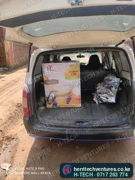 A compact cooking oil ATM loaded for delivery, March 2022