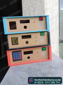 Controller housings with displays and switches fitted, September 2022