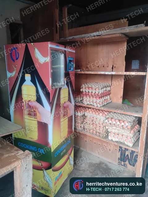 A cooking oil ATM in a shop, September 2022