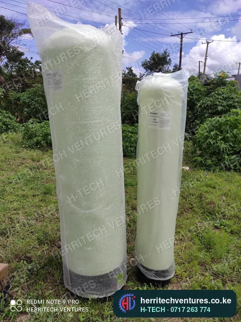 FRP pressure vessels for the softener and carbon filter stages, December 2021