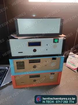 A batch of controller housings being finished, September 2022