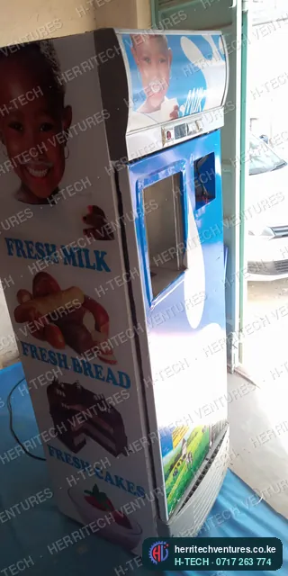 A branded H-TECH milk ATM in our Ruiru workshop before delivery, January 2019