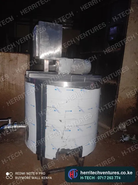 The same milk pasteurizer close up, still in its protective film, March 2022