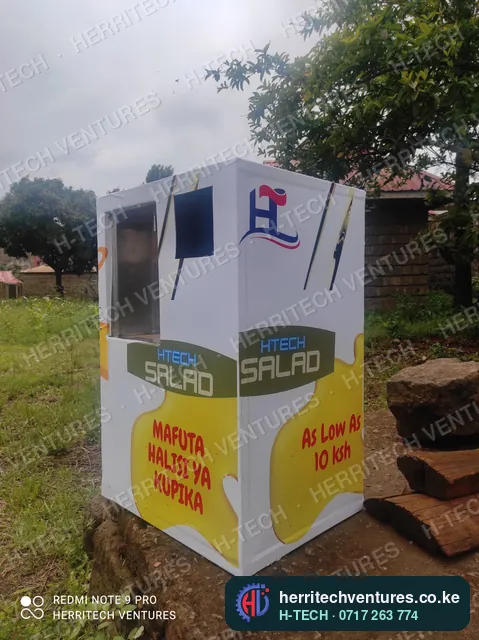The same machine from the front: customers buy from as little as KSh 10, December 2021