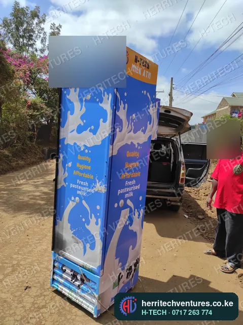 A milk ATM arriving for installation, May 2022