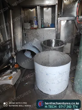 Rolling and welding the stainless body of a milk pasteurizer, March 2022