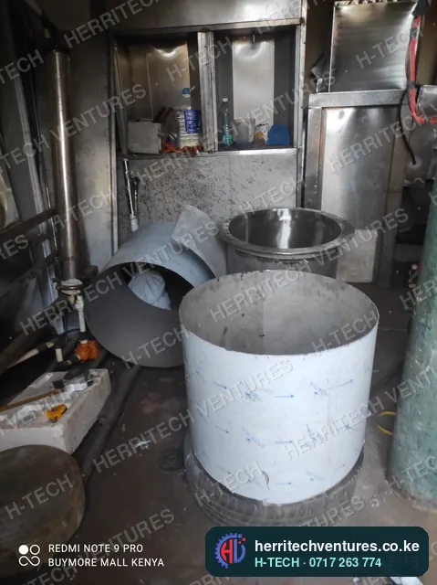 Rolling and welding the stainless body of a milk pasteurizer, March 2022