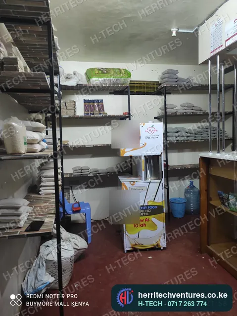 A salad oil ATM installed in a customer's food shop, April 2022