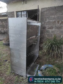 The stainless water station, side panel, March 2025