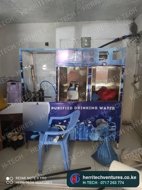 The walk-in refilling station installed in the customer's shop, January 2022