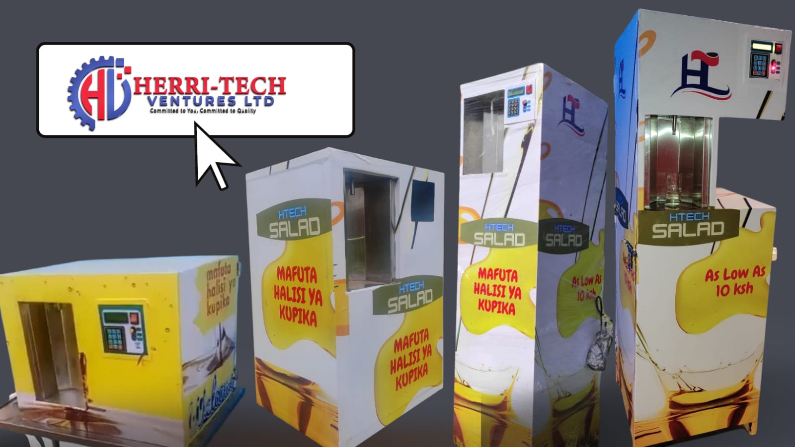 H-tech cooking oil vending machines